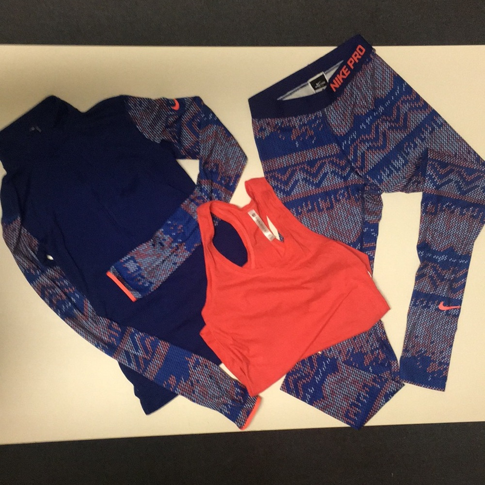 Nike Pro Athletic Outfit, BONUS Fabletics Tank!